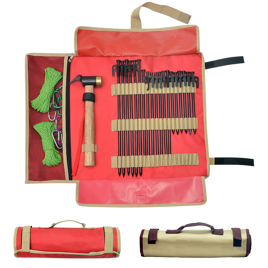 Camp nail hammer tent finishing bag camp nail outdoor hand carry easy portable accessories storage bag kit
