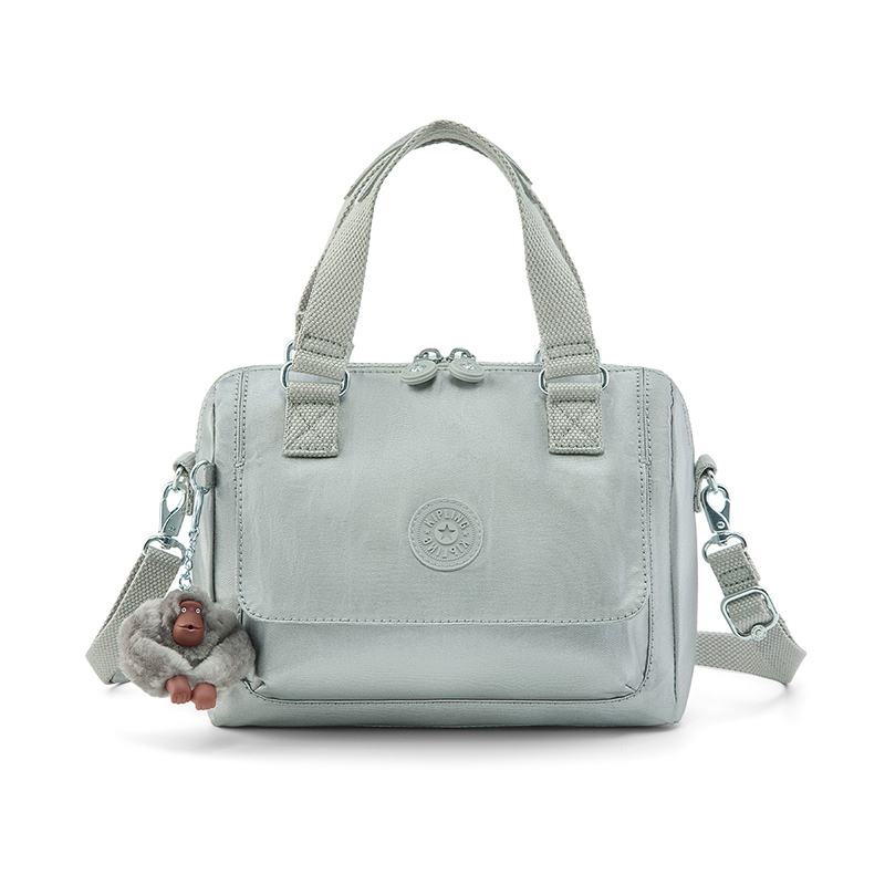 Metallic Silver Greykipling Women's money light Canvas bag 2021 new pattern fashion trend handbag The single shoulder bag Inclined shoulder bag | ZEVA