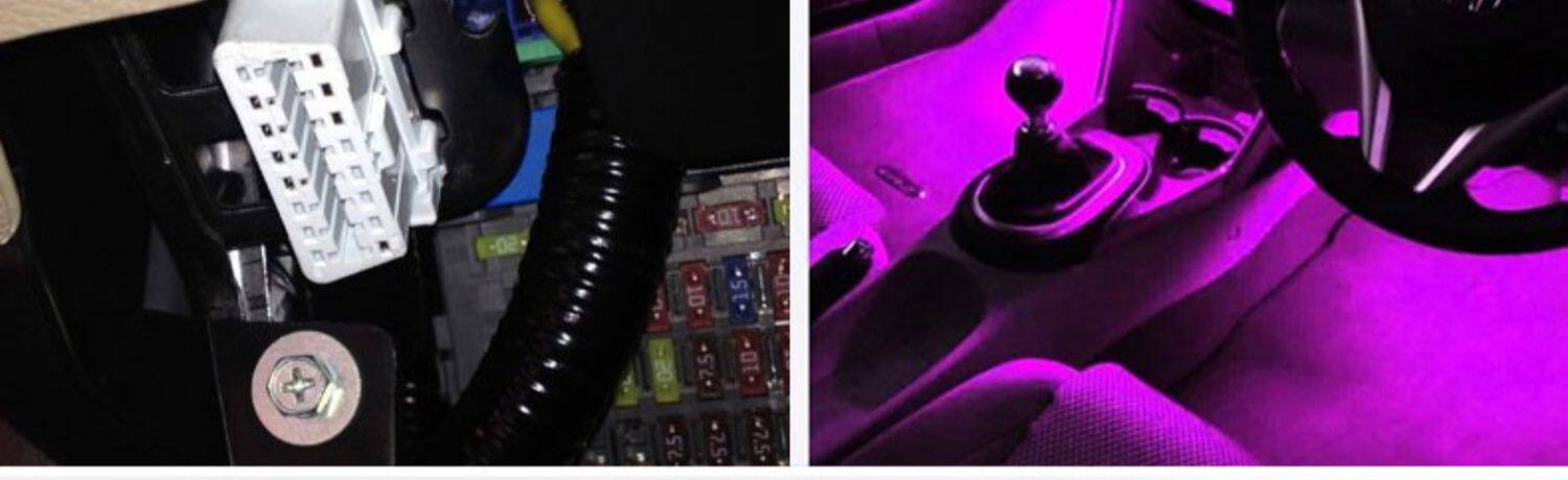 тюнинг фар 车内节奏氛围灯声控无线感应车速呼吸气氛脚底灯汽车载音乐开门亮