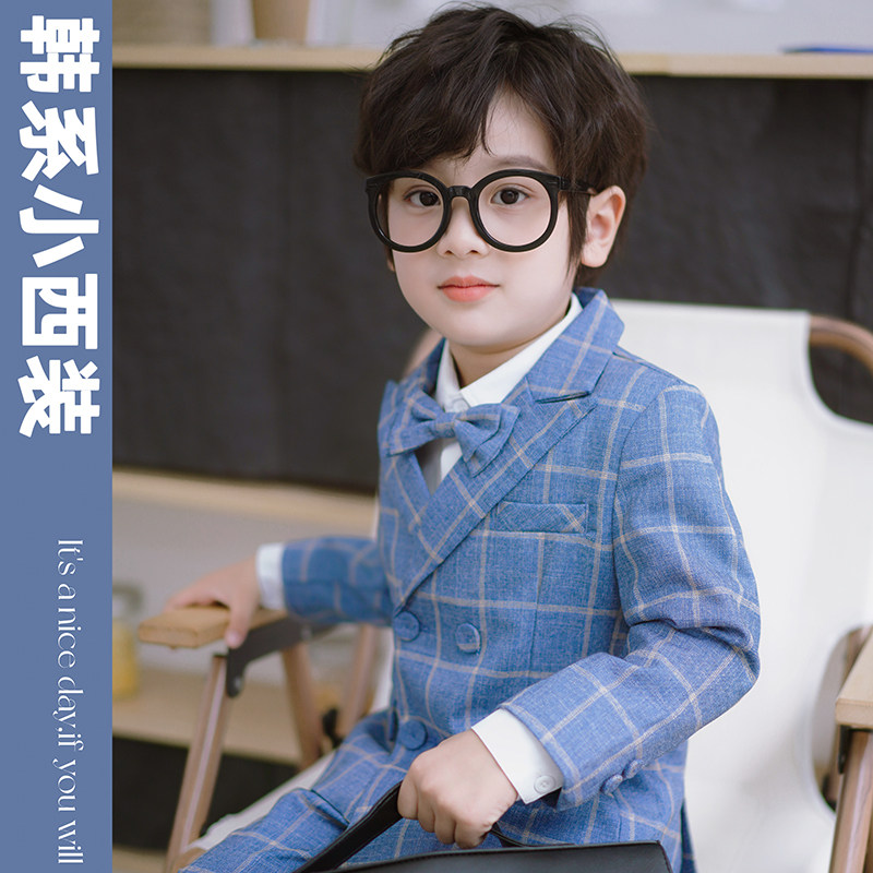 Children's Suite Baby's Year Birthday Suite Children Show Beautiful Wedding Flower Boy's Dress Package