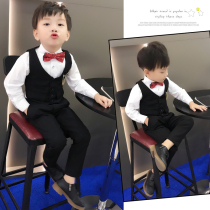 Boys suit vest suit childrens kindergarten chorus host performance costume British flower girl dress