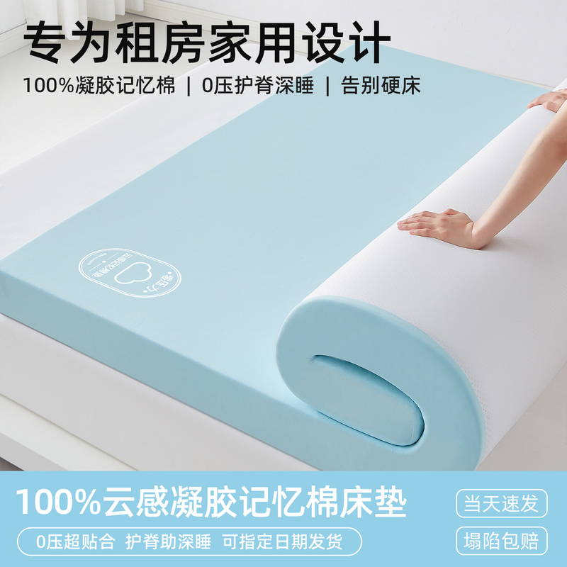 Zero-Pressure Memory Foam Mattress Pad for Dormitory Students, Single-Person Home Use, Rental-Specific, Non-Collapsing Sponge Mattress Pad Zero-Pressure Memory Foam Mattress Pad for Dormitory Students, Single-Person Home Use, Rental-Specific, Non-Collapsing Sponge Mattress Pad