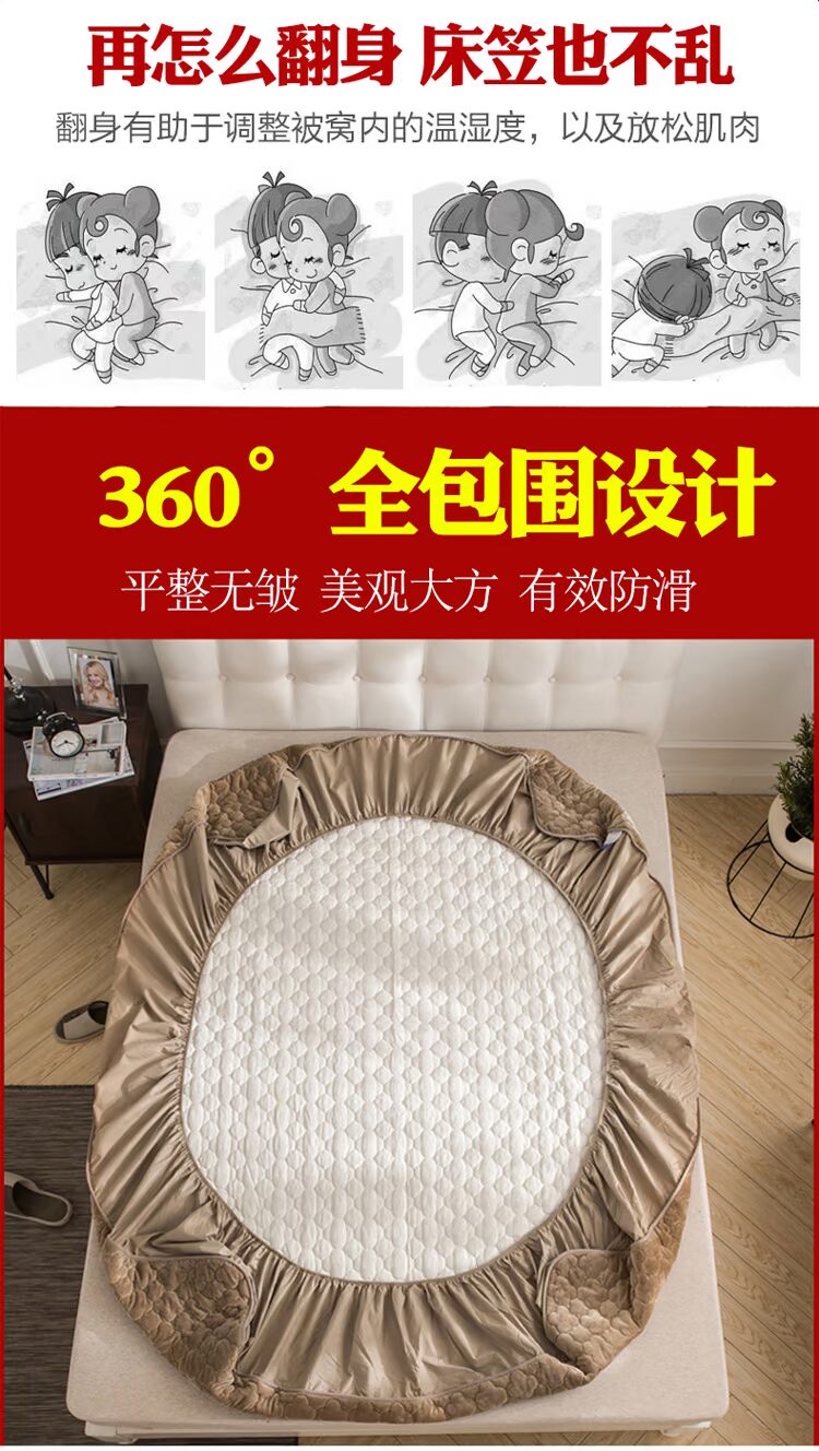 Dày doanh nghiệp giường bông Simmons nệm bảo vệ bộ đơn mảnh flannel độ che phủ giường trải giường bụi che nhung san hô mùa đông - Trang bị Covers Ga phủ giường
