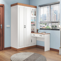 Modern corner desk wardrobe integrated children room computer desk brief about small family type bedroom storage study table