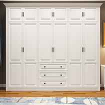 Light luxury bedroom wardrobe Simple modern economic assembly Nordic bedroom cabinet as a whole six-door closet