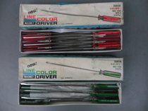  Inventory old goods imported from Japan RUBICON Robin Hood Cross slotted screwdriver 101 102 series color strip batch
