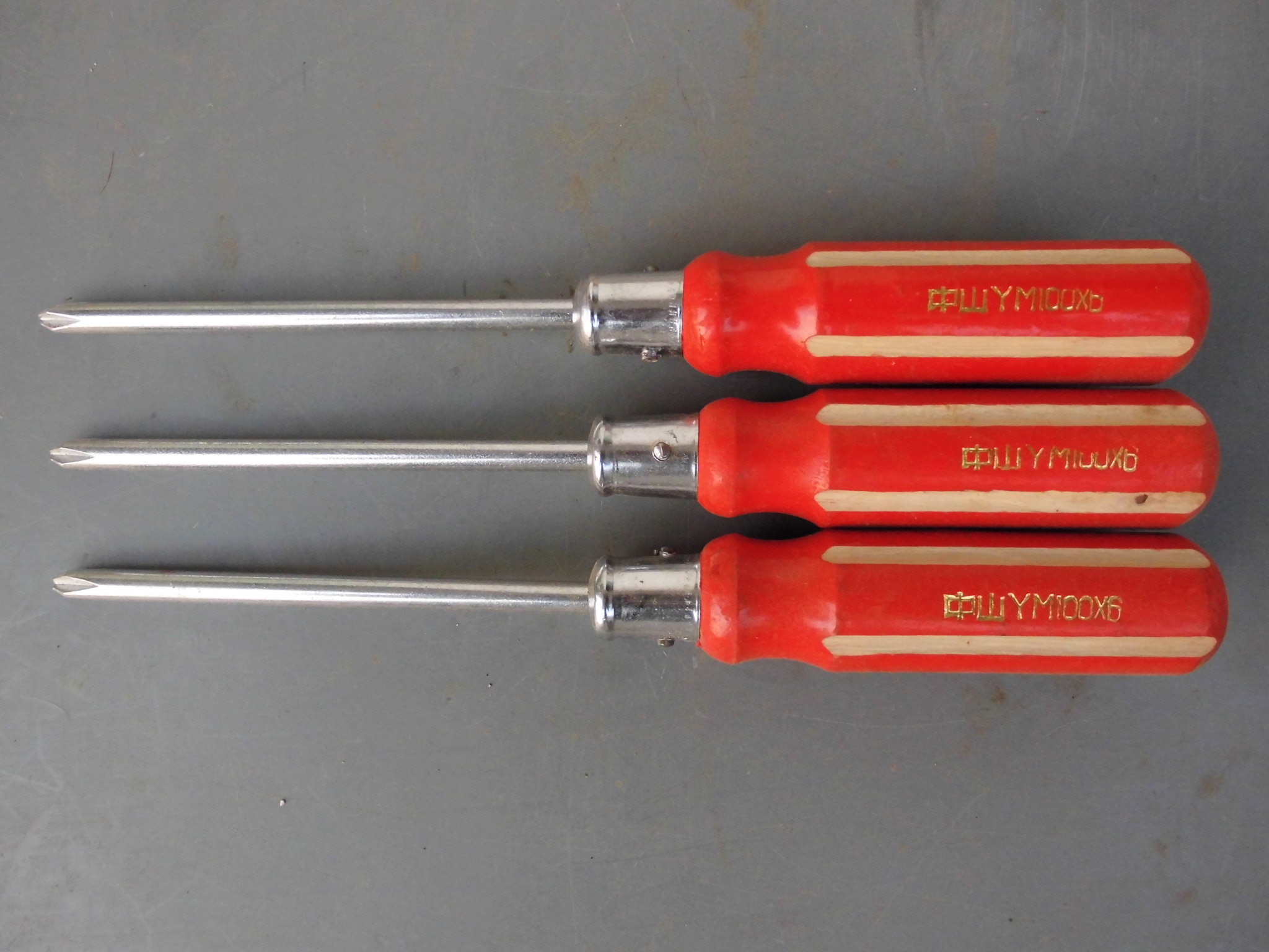 90s Old stock wooden handle screwdriver cross screw screwdriver Rosie knife 2 inch 4 inch 5 inch 6 inches 10 12 inches 12