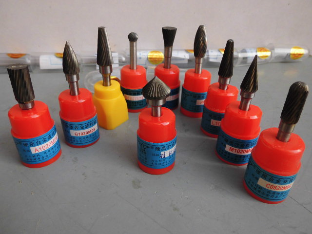 Carbide rotary file tungsten steel grinding head trimming carving alloy milling cutter jade root carving grinding tool