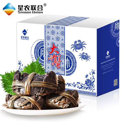 买6送6共12只装 现货星农联合大闸蟹鲜活螃蟹礼盒装