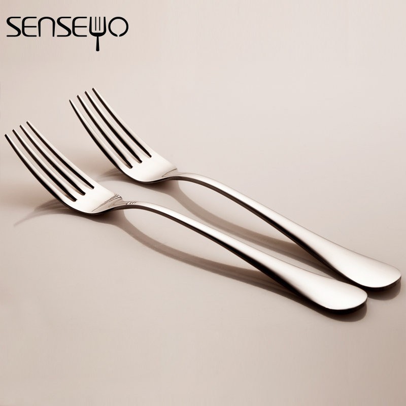 The chops Senseyo stainless steel fork fork cattle crisp thin fritter twist fruit salad fork fork western food west tableware