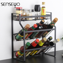 senseyo 304 stainless steel seasoning rack Kitchen household countertop three-layer seasoning storage rack