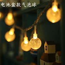 led battery box light string courtyard room layout Bubble Ball string wedding festival decoration copper wire lantern flashing light