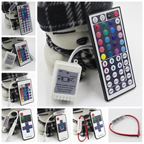 LED light strip 12VRGB infrared wireless remote control 24 key 44 key Mini RF gradient colorful light bar DC control