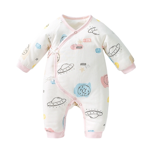 童泰 Детский хлопковый комбинезон для новорожденных, демисезонный пуховик, боди, увеличенная толщина