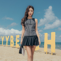 Swimsuit womens swimsuit cover belly thin 2021 new fashion skirt split two-piece hot spring student sports swimsuit