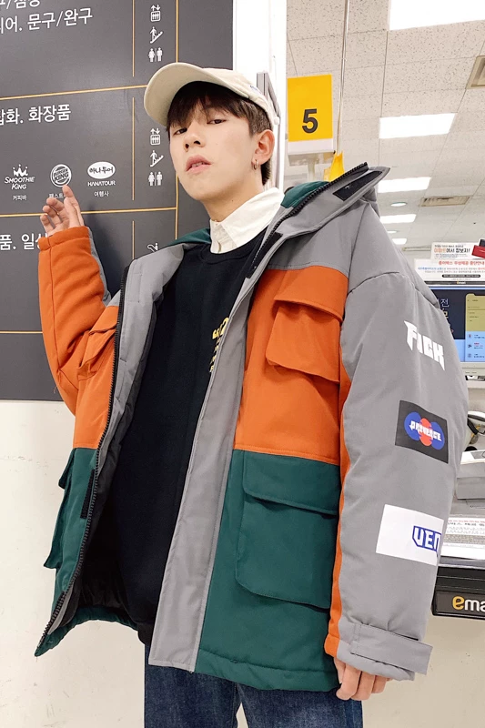 Trend brand down jacket for students, 2019, Korean style, increased thickness