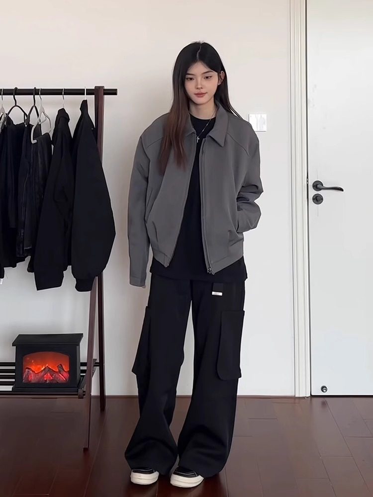 Black Warrior Functional Cargo Pants for Men, Summer Multi-Pocket Straight-Leg Work Pants, American High Street Vibe Flared Pants