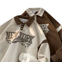 American retro coloured Polo coat men 2024 spring teenage day of the city boy tide tops