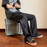 Мужские летние трендовые ретро штаны с молнией для отдыха, оверсайз, в американском стиле, свободный прямой крой