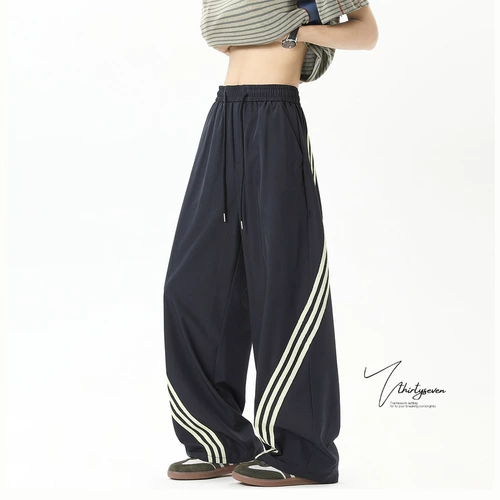 Летние спортивные штаны для отдыха, в американском стиле, свободный крой, оверсайз