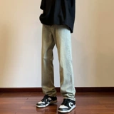 V37 Черные джинсы, эластичные приталенные штаны, в американском стиле, свободный прямой крой