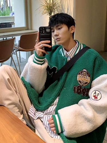 Зимняя куртка, бархатный бейсбольный пуховик, в американском стиле, большой размер, увеличенная толщина