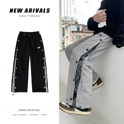 Штаны в стиле хип-хоп, коллекция 2022, оверсайз, свободный крой