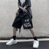 Шорты, трендовые штаны в стиле хип-хоп, оверсайз, в корейском стиле, свободный прямой крой