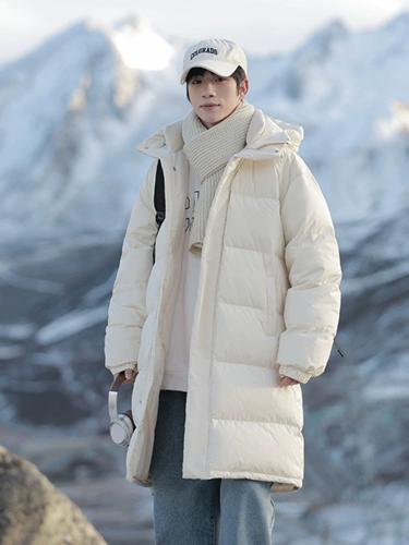 Мужской длинный зимний пуховик, утепленная куртка, в американском стиле, средней длины, большой размер, подходит для подростков