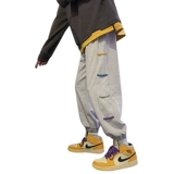 Осенние трендовые штаны для школьников, коллекция 2021, оверсайз, в корейском стиле, свободный прямой крой