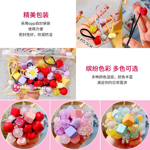 Эластичная милая детская резинка для волос, безвредный аксессуар для волос, не повреждает волосы