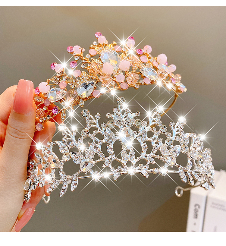 Cute Crown Artificial Crystal Inlay Artificial Gemstones Crown 1 Piece display picture 1