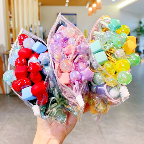 Эластичная милая детская резинка для волос, безвредный аксессуар для волос, не повреждает волосы