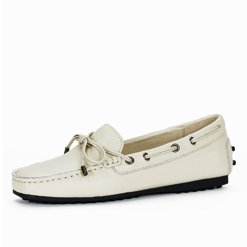 OZZEG Peas shoes women's spring and autumn new flat bottom casual maternity shoes leather shallow shoes loafers 05032