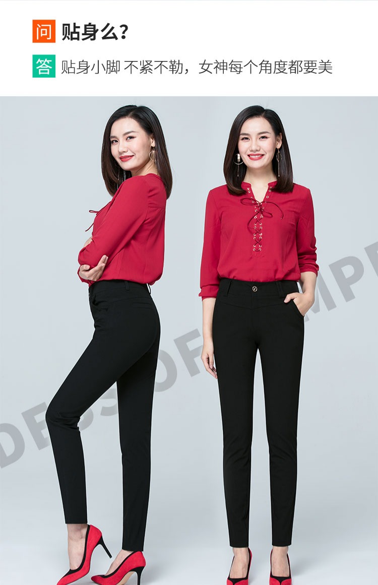Quần tây nữ mùa xuân và hè mới 2019 quần đen Quần âu ống rộng size lớn quần thun lưng cao - Khởi động cắt quần adidas nữ