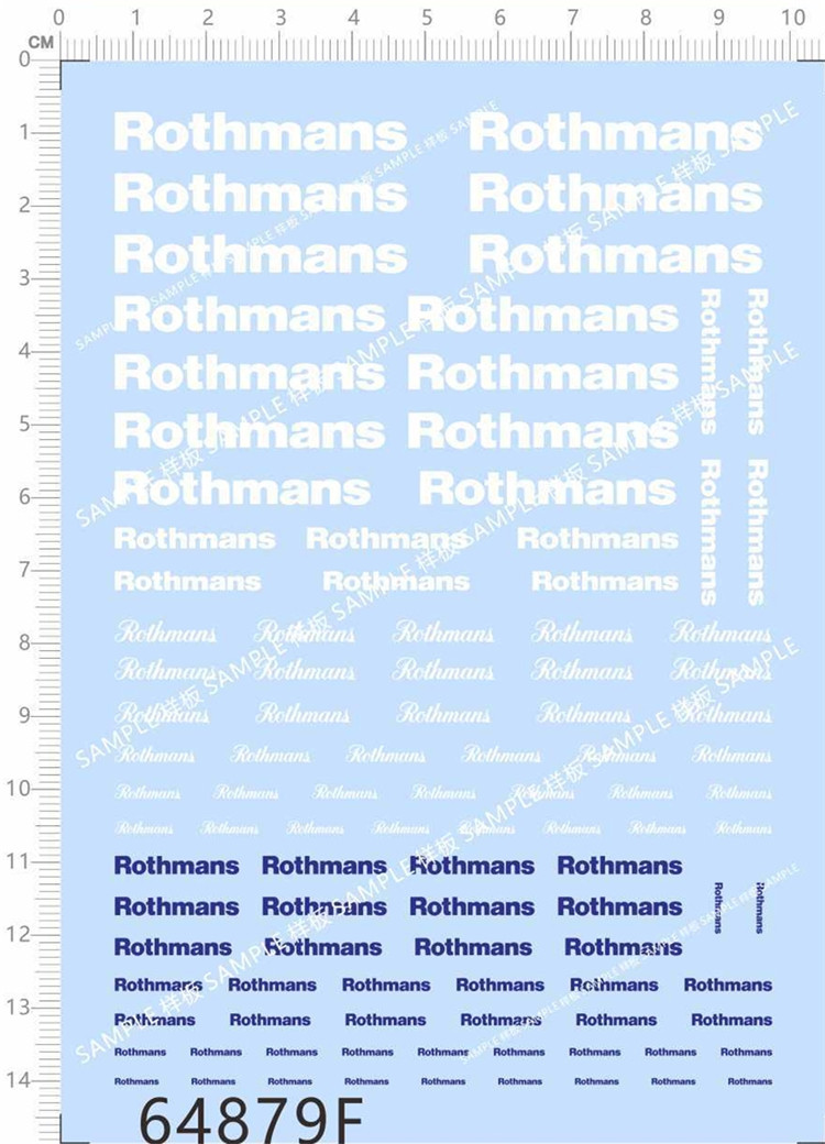 Car model Rothmans Rothmans (side door stickers) universal logo special water stickers (64879F)