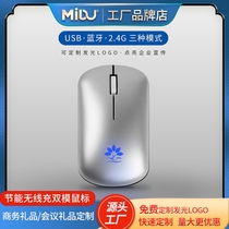 Vin Creative Companion Salute Wireless Mouse Rechargeable Silent Universal Office Home Dual-mode Bluetooth Mouse LOGO Customized