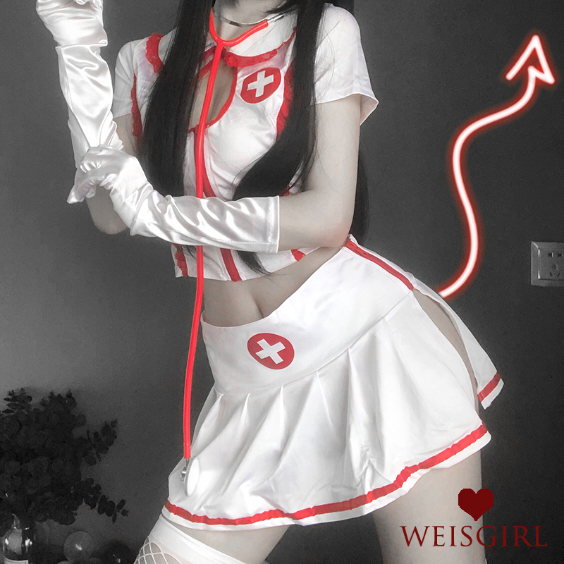 Sexy night-field uniform seduces nurse dress doctor game uniform lace maid cos Halloween