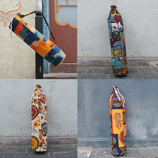 Этническая хлопковая тонкая сумка для хранения, спортивная сумка на одно плечо подходит для мужчин и женщин для йоги, этнический стиль