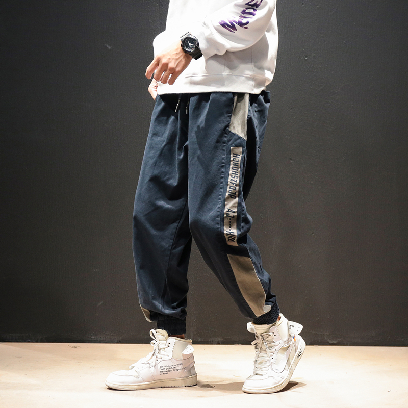 Autumn new casual pants men plus hypertrophy yard Loose Fat Sports Tooling Harun Bunches Pants Korean Version Tide-Taobao