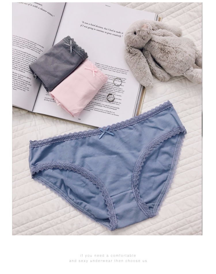 Chất liệu cotton co giãn thoải mái đơn giản mua bán quần lót nữ chưa giặt