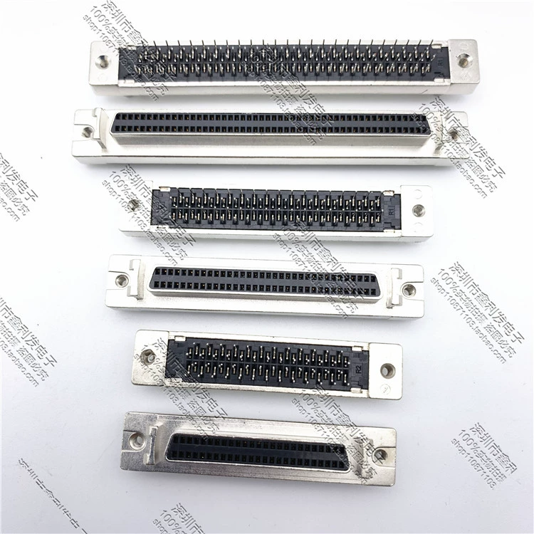 Ổ cắm động cơ servo SCSI-50/68/100PIN pin thẳng nữ ghế HPDB loại lỗ loại cắm thẳng 180 độ nữ