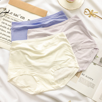 Four-pack 80 super fine morale medium high waist size mother underwear women solid color high-play soft breifs