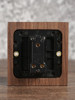 Pialt[Beihangjiao]Black Walnut Solid Wood Panel Brass Lever Retro Switch 86 Type Single Switch Putian