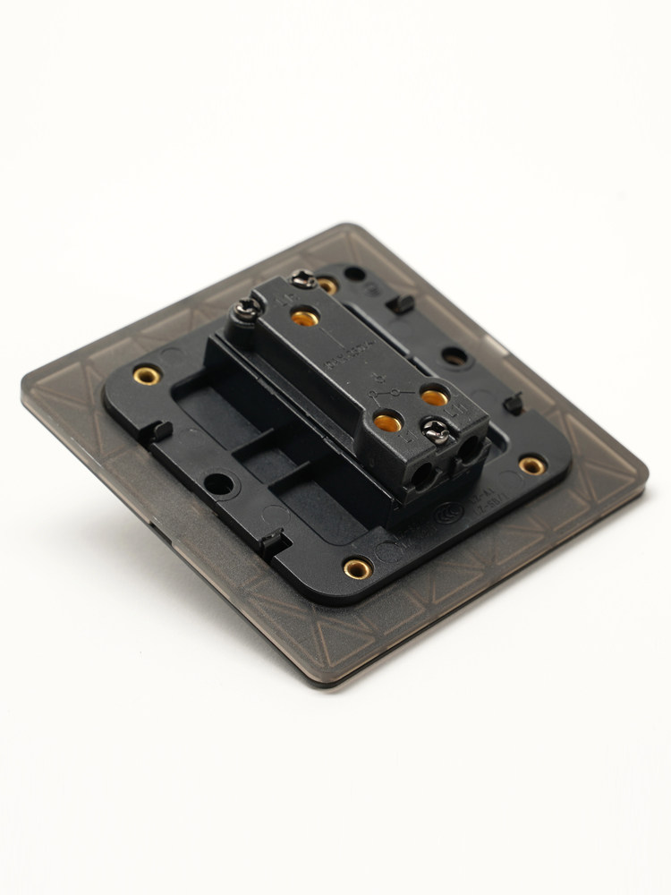 Pialt Black Short Lever Matte Household Switch Retro Toggle Switch Socket Panel Wall Concealed Single Switch