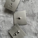 Pialt 86 рисунок из нержавеющей стали матовой выключатель для дома ретро -рычаг панели темная установка