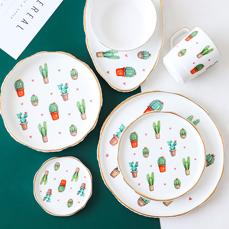 Fiji trent ceramic bowl dish Nordic lovely creative web celebrity move bowl dish dish home dishes and cutlery set