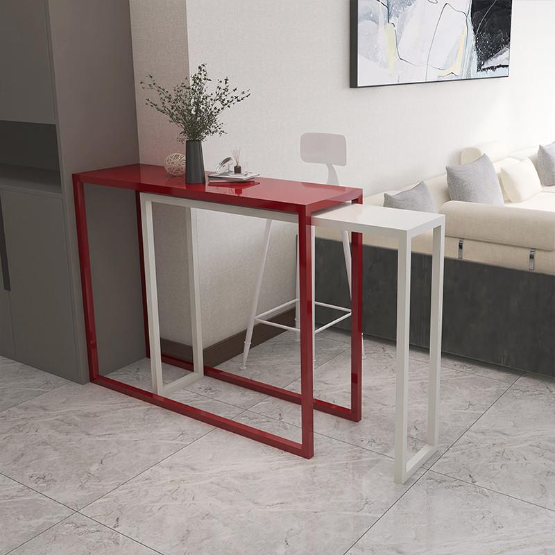 Bar Desk Home Balcony Living Room Flex close to wall Narrow Strip Table Outdoor Commercial Milk Tea Shop Bar High Foot Chairs-Taobao