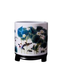 Study desktop ceramic large pen holder Jingdezhen neoclassical animal ornaments office living room accessories