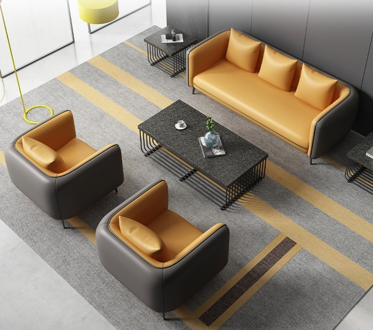 Office Sofa Simple Coffee Table Combination Package Leisure Area Parents Rest Area Business Reception Negotiation Meeting Guest Area